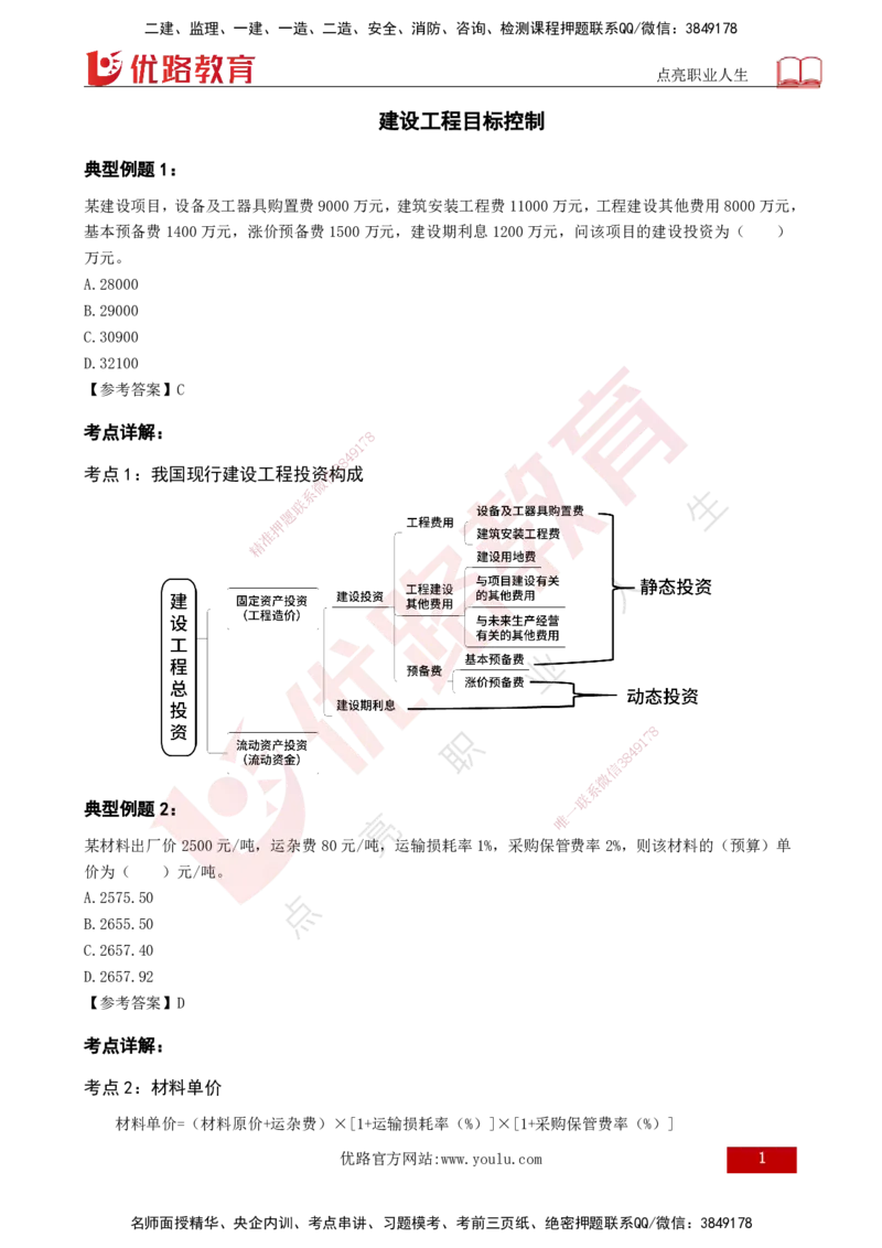 2025监理《控制（土木）》特训（打印版）_监理工程师_2025监理工程师_2025年监理工程师SVIP_2025年监理土建控制SVIP_04-冲刺串讲✿考点强化✿小灶集训_讲义