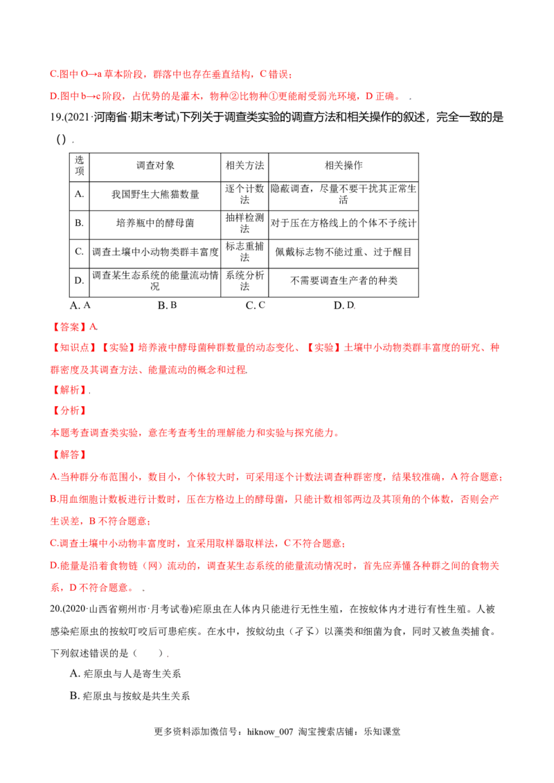 第02章群落及其演替（B卷&middot;提升能力）高二生物同步单元AB卷（人教版2019选择性必修2）（解析版）_E015高中全科试卷_生物试题_选修2_1.单元测试_1、单元测试