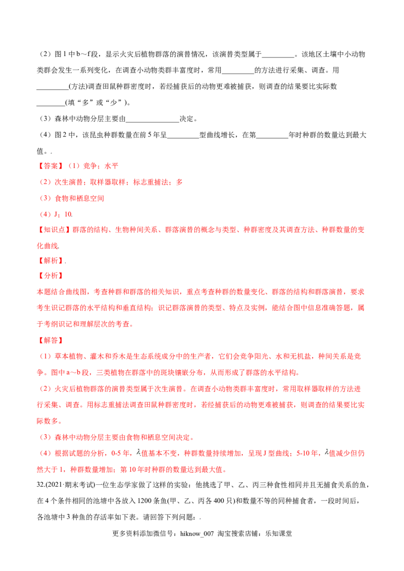 第02章群落及其演替（B卷&middot;提升能力）高二生物同步单元AB卷（人教版2019选择性必修2）（解析版）_E015高中全科试卷_生物试题_选修2_1.单元测试_1、单元测试