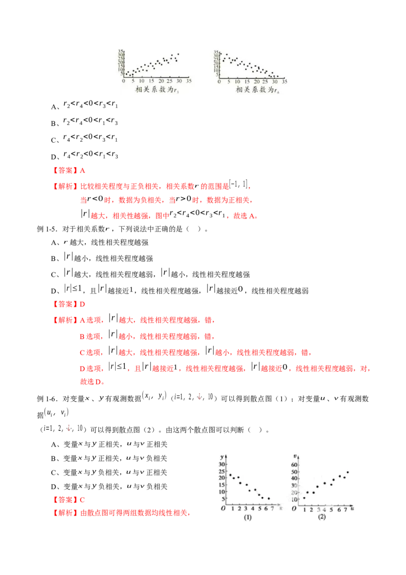 专题8.1成对数据的统计相关性（解析版）_E015高中全科试卷_数学试题_选修3_02.同步练习_课后培优练2023年