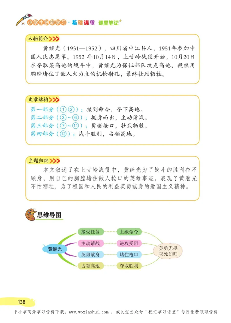 23年新版四年级下册语文小学生创新学习课堂笔记_小学1-6年级全部试卷_语文_四年级_3-9-2、小学四年级语文下册_3-9-2-1、复习、知识点、归纳汇总