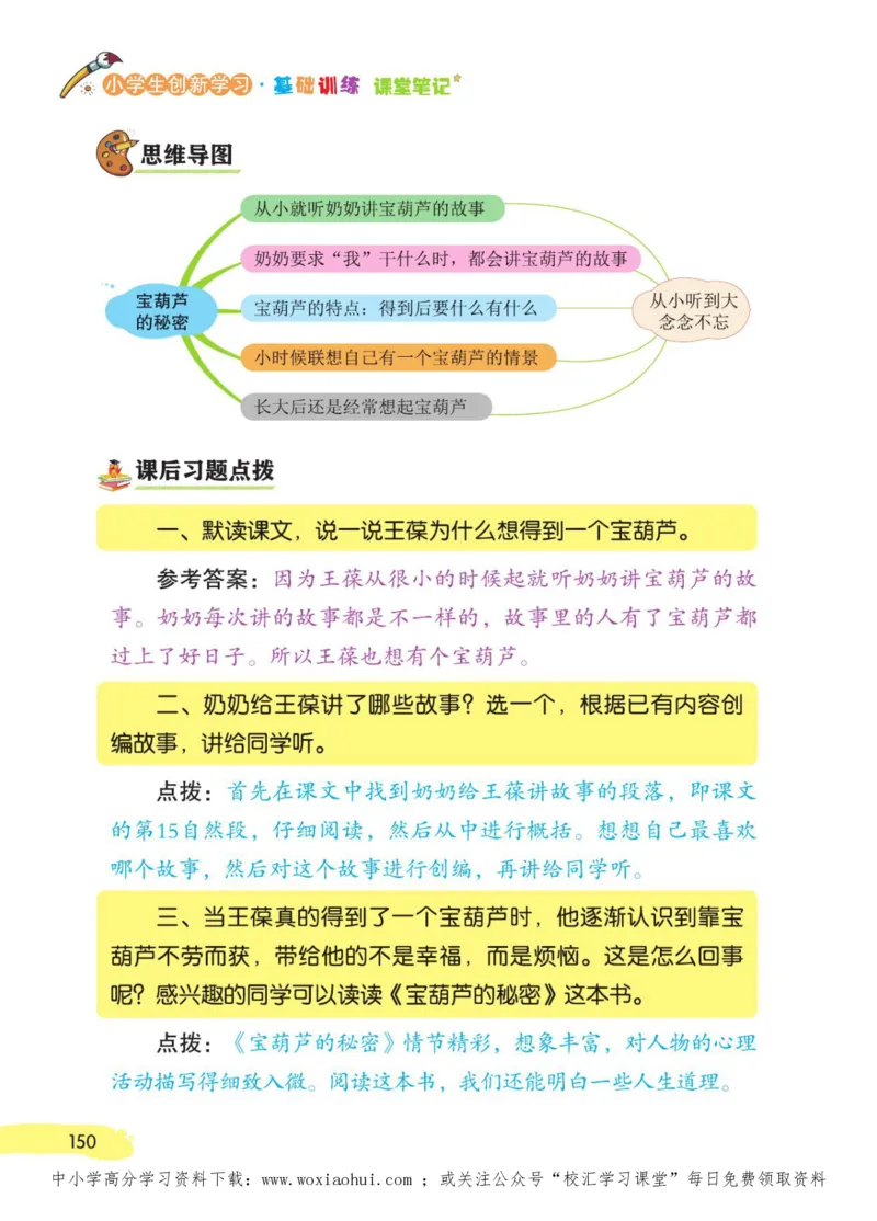 23年新版四年级下册语文小学生创新学习课堂笔记_小学1-6年级全部试卷_语文_四年级_3-9-2、小学四年级语文下册_3-9-2-1、复习、知识点、归纳汇总