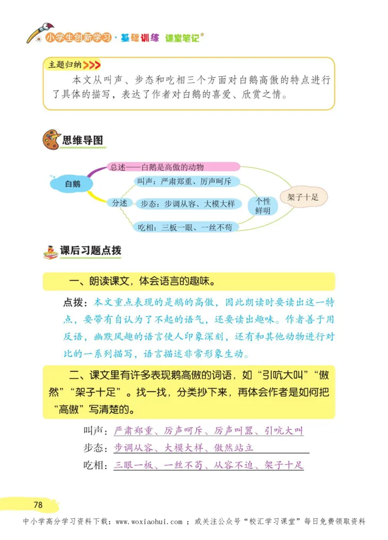 23年新版四年级下册语文小学生创新学习课堂笔记_小学1-6年级全部试卷_语文_四年级_3-9-2、小学四年级语文下册_3-9-2-1、复习、知识点、归纳汇总