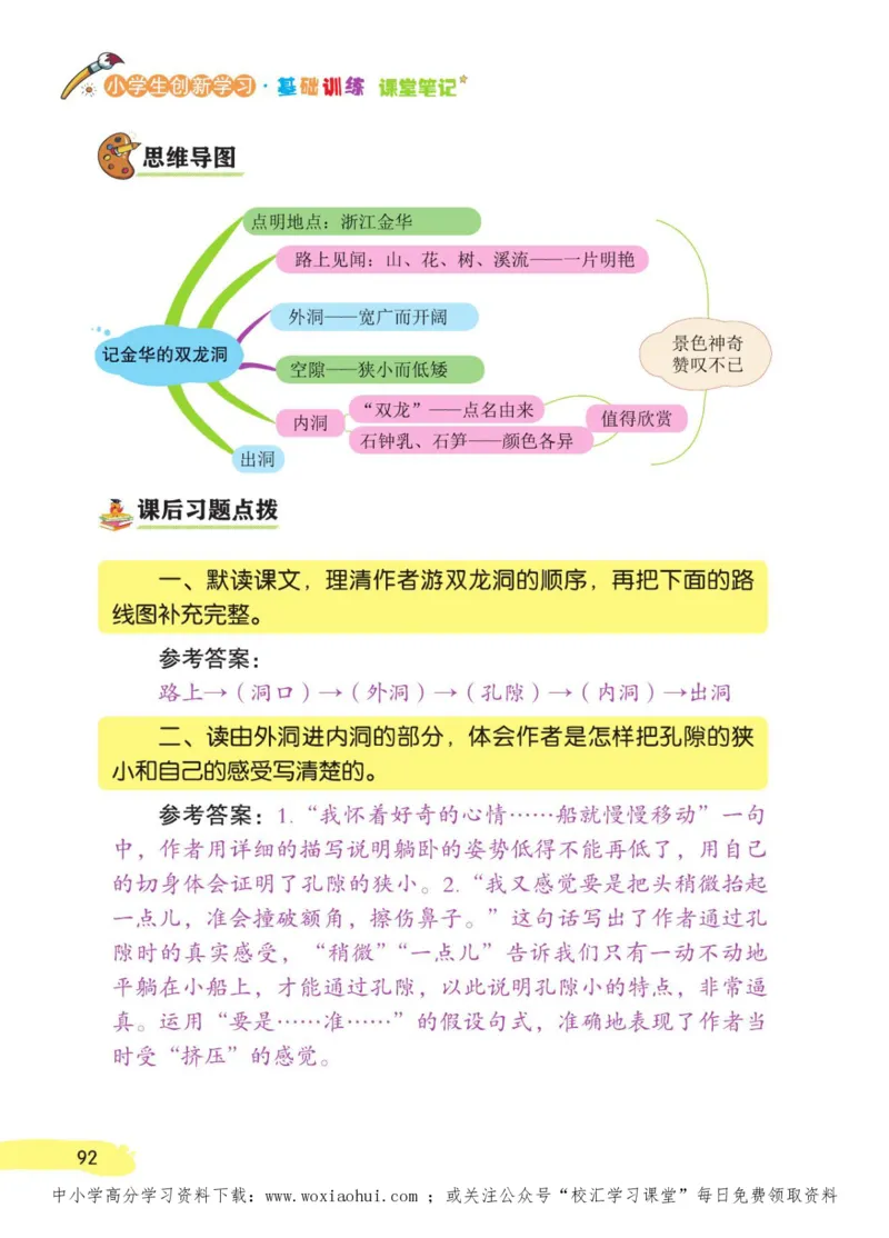 23年新版四年级下册语文小学生创新学习课堂笔记_小学1-6年级全部试卷_语文_四年级_3-9-2、小学四年级语文下册_3-9-2-1、复习、知识点、归纳汇总