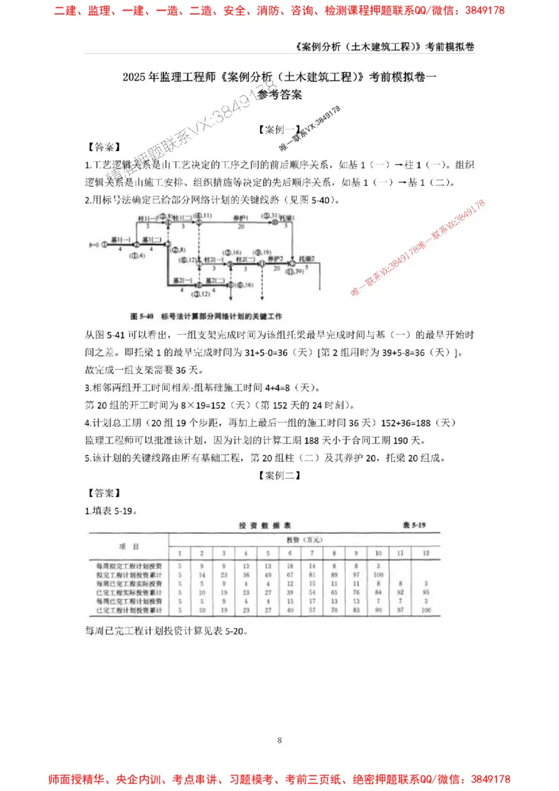 2025年监理工程师《建设工程监理案例分析（土木建筑工程》考前模拟卷一_监理工程师_2025监理工程师_2025年监理工程师SVIP_2025年监理土建案例SVIP_16-案例《考前模拟AB卷》CSW