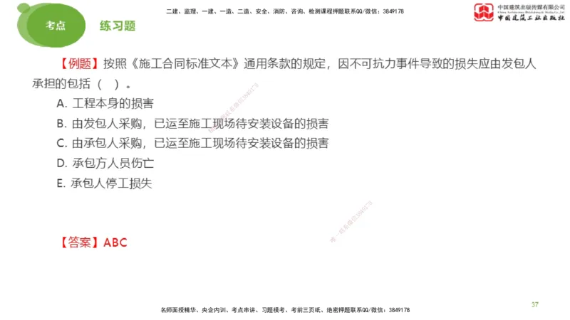 2025年监理工程师《合同管理》考前小灶03节（上）（05.12）_监理工程师_2025监理工程师_2025年监理工程师SVIP_2025年监理合同管理SVIP_04-冲刺串讲✿考点强化✿小灶集训_讲义