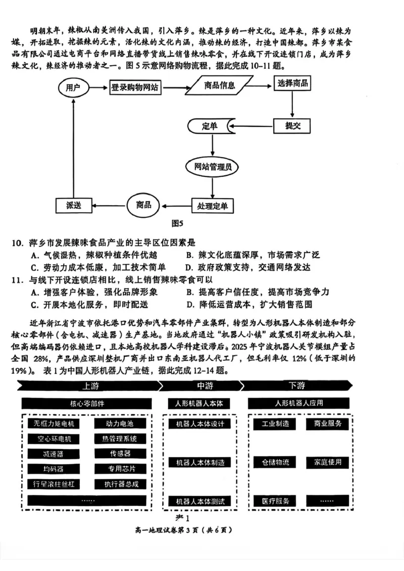 江西省萍乡市2024-2025学年高一下学期4月期中考试地理PDF版含解析_2024-2025高一（7-7月题库）_2025年05月试卷_0521江西省萍乡市2024-2025学年高一下学期4月期中考试