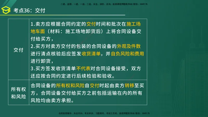 2025年监理《合同管理》黄金金点（在线版）_监理工程师_2025监理工程师_2025年监理工程师SVIP_2025年监理合同管理SVIP_04-冲刺串讲✿考点强化✿小灶集训_讲义
