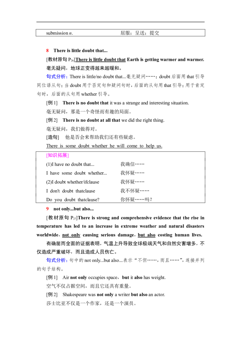 新教材人教版高中英语选择性必修第三册全册重点单词短语句型汇总（28页）_E015高中全科试卷_英语试题_选修3_6.新版高中英语选择性必修3_6.知识汇总