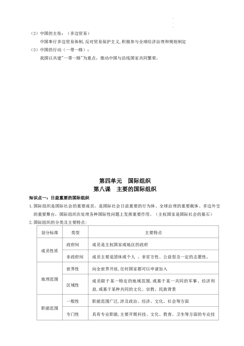 当代国际政治与经济知识点总结-统编版选择性必修一_E015高中全科试卷_政治试题_选修1_6.知识汇总