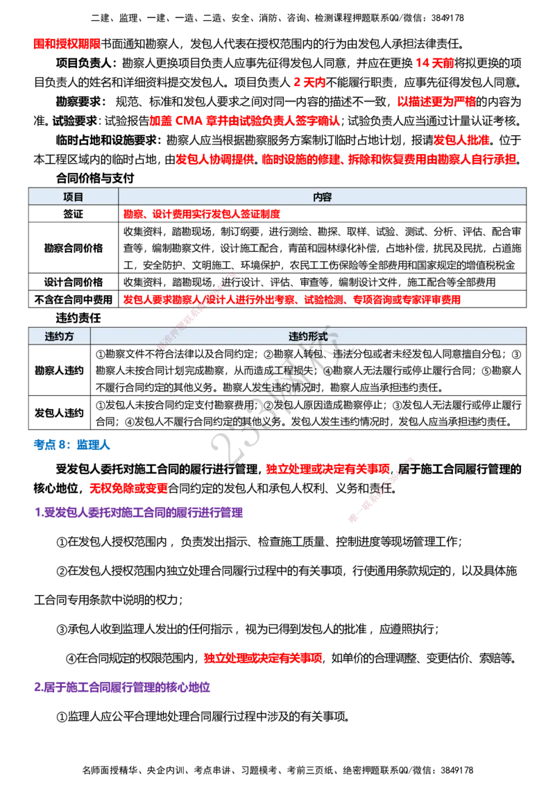 233-监理合同-十大必考点_监理工程师_2025监理工程师_2025年监理工程师SVIP_2025年监理合同管理SVIP_05-考前密训✿央企特训✿机构普押_32-合同《考前10页纸+十大必考点》233