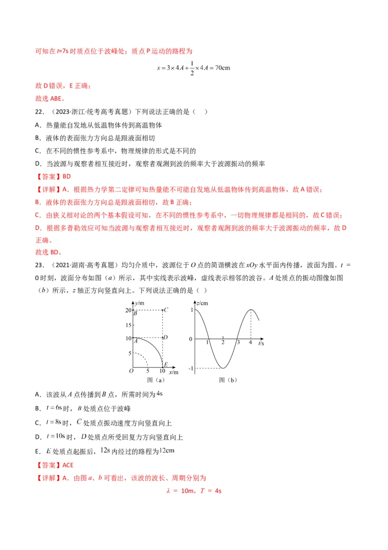 专题17机械振动与机械波学易金卷：三年（2021-2023）高考物理真题分项汇编（全国通用）（解析版）_2024年4月_其他