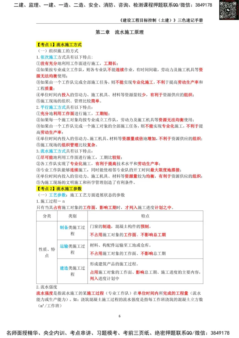 2025年监理工程师《建设工程目标控制（土木建筑工程）》三色速记手册_监理工程师_2025监理工程师_2025年监理工程师SVIP_2025年监理土建控制SVIP