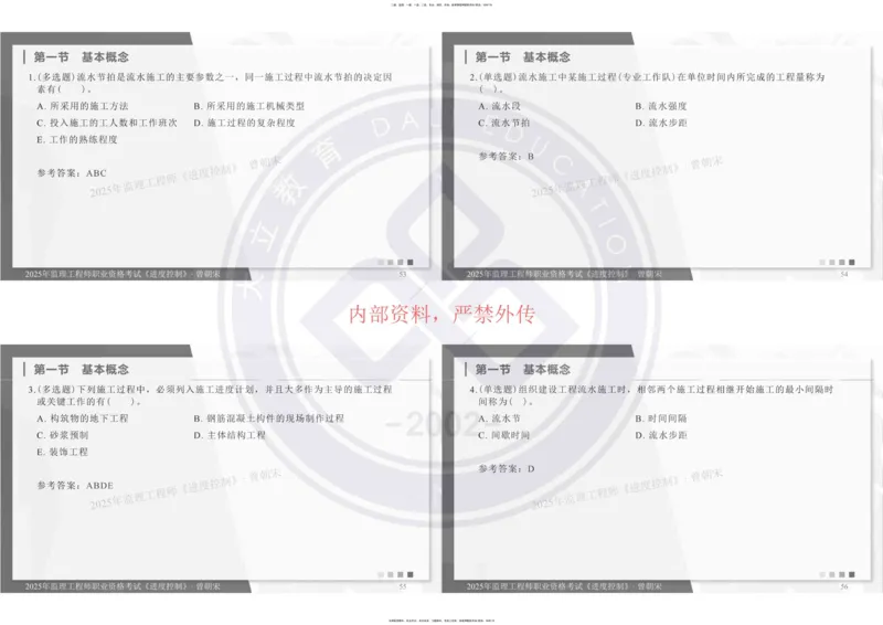 2025年监理《进度控制》精讲讲义（一页四个打印版）_监理工程师_2025监理工程师_2025年监理工程师SVIP_2025年监理土建控制SVIP_02-基础精讲✿高端面授✿深度强化_讲义