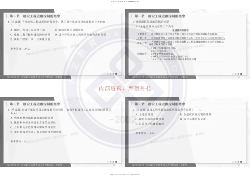 2025年监理《进度控制》精讲讲义（一页四个打印版）_监理工程师_2025监理工程师_2025年监理工程师SVIP_2025年监理土建控制SVIP_02-基础精讲✿高端面授✿深度强化_讲义