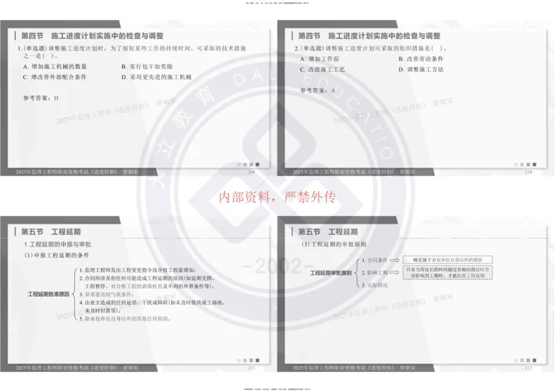 2025年监理《进度控制》精讲讲义（一页四个打印版）_监理工程师_2025监理工程师_2025年监理工程师SVIP_2025年监理土建控制SVIP_02-基础精讲✿高端面授✿深度强化_讲义
