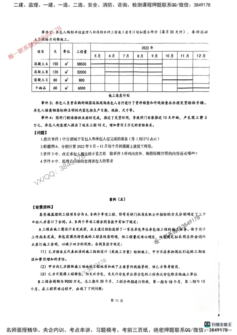 2025监理水利案例-考前圈题AB卷_监理工程师_2025监理工程师_2025年监理工程师SVIP_2025年监理水利案例SVIP_05-考前密训✿央企特训✿机构普押