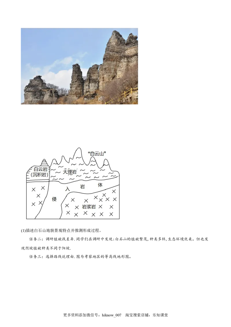 第11练地貌的观察（解析版）_E015高中全科试卷_地理试题_必修1_2.同步练习_课后培优练2023年（第一套）