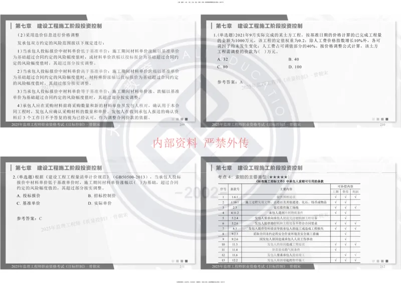 2025年监理工程师《目标控制》冲刺-打印_监理工程师_2025监理工程师_2025年监理工程师SVIP_2025年监理土建控制SVIP_04-冲刺串讲✿考点强化✿小灶集训