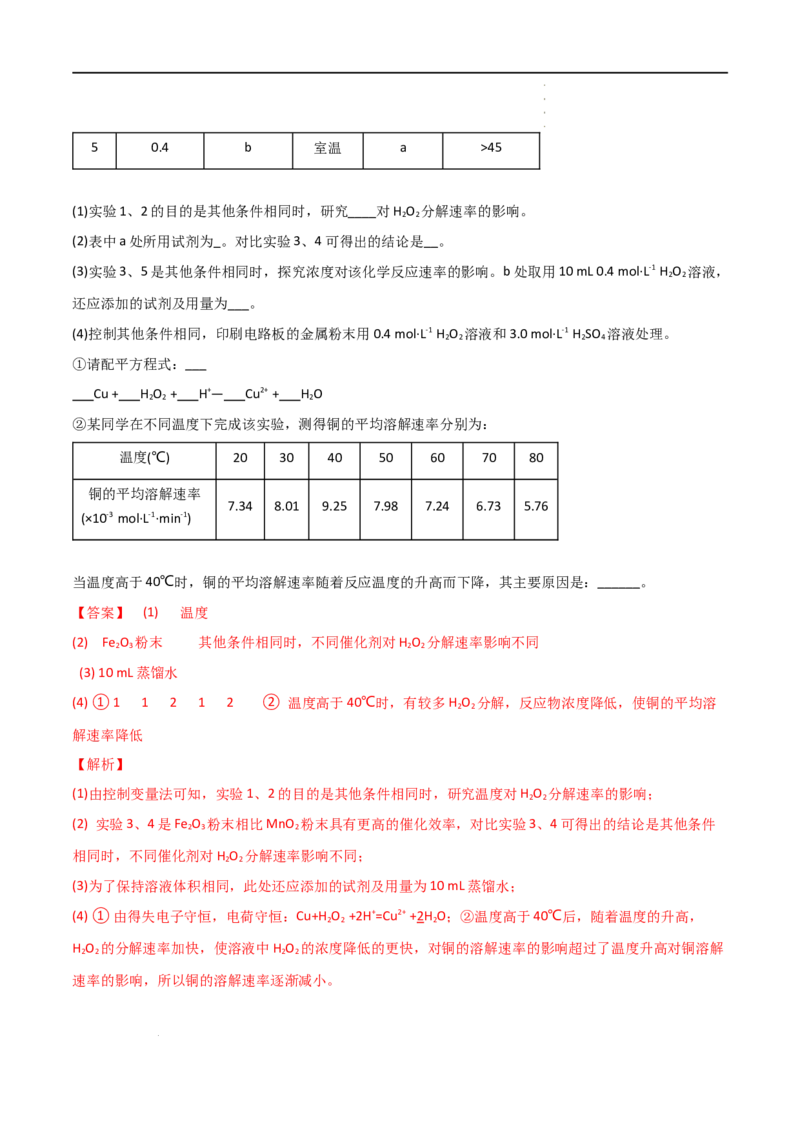 6.2化学反应的速率与限度（第一课时化学反应的速率）-2021-2022学年高一化学同步课时练+单元测试（人教版2019必修第二册）（解析版）_E015高中全科试卷_化学试题_必修2_2.同步练习