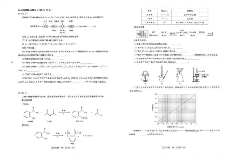 化学_2024年3月_013月合集_2024届湖北省圆创高中名校联盟高三下学期3月联合测评_湖北省圆创高中名校联盟2024届高三下学期3月联合测评化学_2024届高三三月圆创联合测评化学试卷