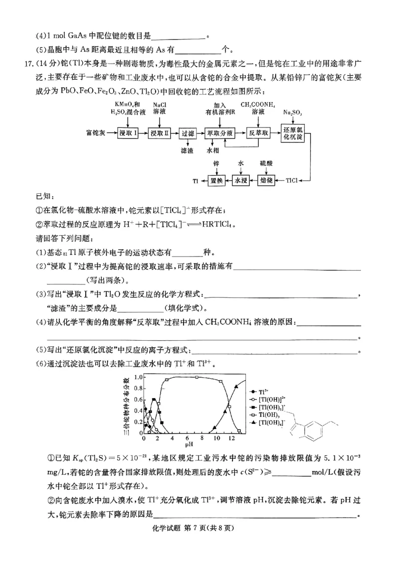化学试题_2024年5月_01按日期_23号_2024届湖南省炎德英才高三5月考前仿真联考二_湖南省炎德2024届高三下学期5月高考考前仿真联考二化学