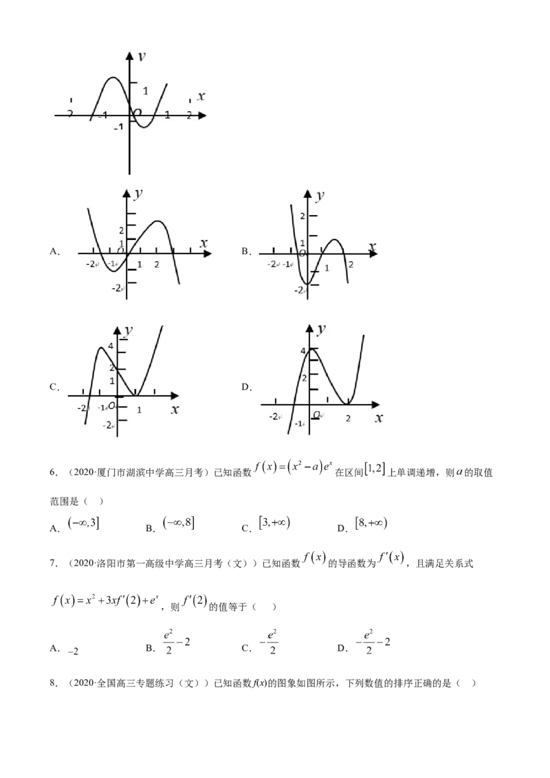 专题5.4《一元函数的导数及其应用》单元测试卷（A卷基础篇）原卷版_E015高中全科试卷_数学试题_选修2_01.同步练习_同步练习（第四套）