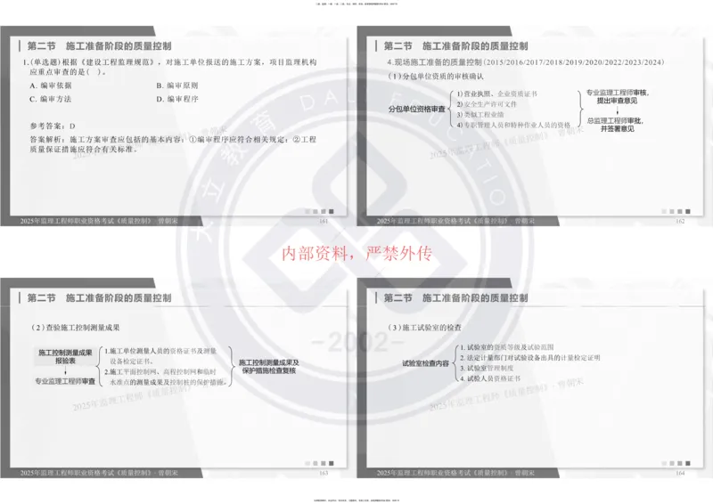 2025年监理《质量控制》精讲讲义（一页四个打印版）_监理工程师_2025监理工程师_2025年监理工程师SVIP_2025年监理土建控制SVIP_02-基础精讲✿高端面授✿深度强化_讲义