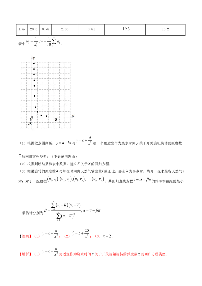 8.2一元线性回归模型及其应用（精练）（解析版）_E015高中全科试卷_数学试题_选修3_02.同步练习_同步练习-举一反三（第三套）