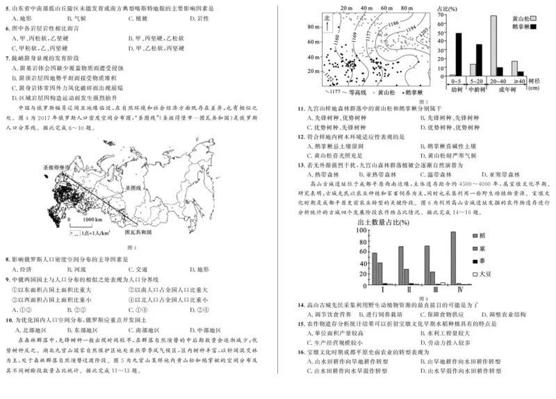 安徽省示范高中培优联盟2024-2025学年高一下学期春季联赛地理试卷（图片版，含答案）_2024-2025高一（7-7月题库）_2025年05月试卷