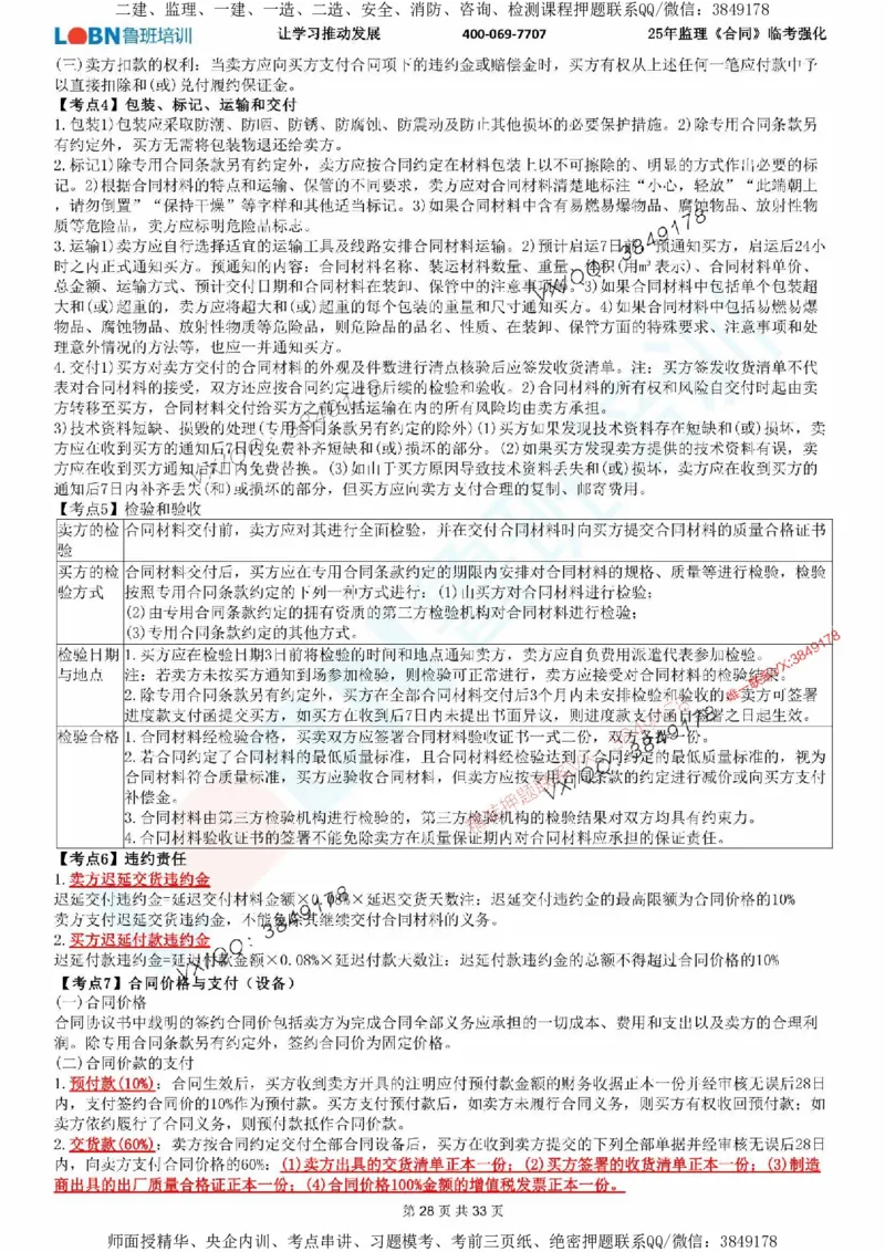 2025年监理《合同管理》LB-万元临考强化_监理工程师_2025监理工程师_2025年监理工程师SVIP_2025年监理合同管理SVIP_05-考前密训✿央企特训✿机构普押