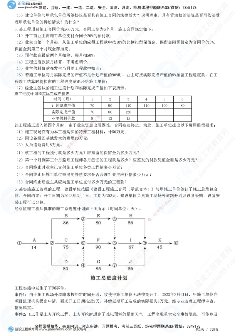 2025监理-土建案例全真预测模拟卷（二）-题目答案分离_监理工程师_2025监理工程师_2025年监理工程师SVIP_2025年监理土建案例SVIP_05-考前密训✿央企特训✿机构普押