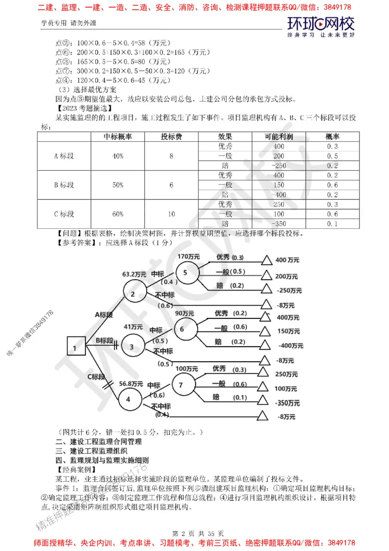 2025环球网校监理工程师《建设工程监理案例分析》（土建）精讲习题集_监理工程师_2025监理工程师_2025年监理工程师SVIP_2025年监理土建案例SVIP