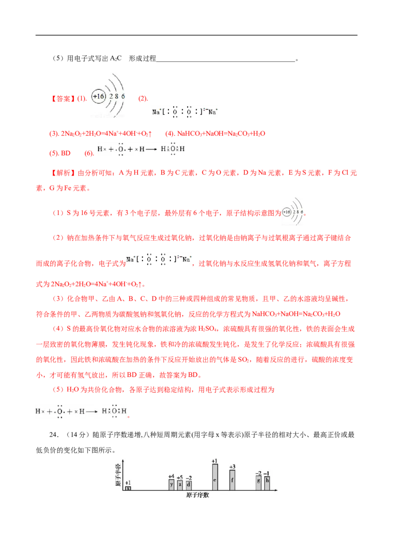 新教材精创第四章章末测试（1）（解析版）_E015高中全科试卷_化学试题_必修1_1.新版人教版高中化学试卷必修一_1.同步练习_5.同步练习（第五套）