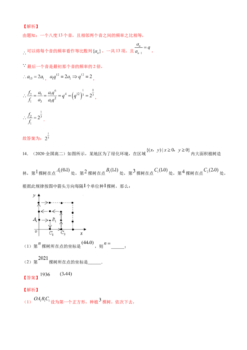 专题4.6《数列》单元测试卷（B卷提升篇）解析版_E015高中全科试卷_数学试题_选修2_01.同步练习_同步练习（第四套）_专题4.6《数列》单元测试卷（B卷提升篇）