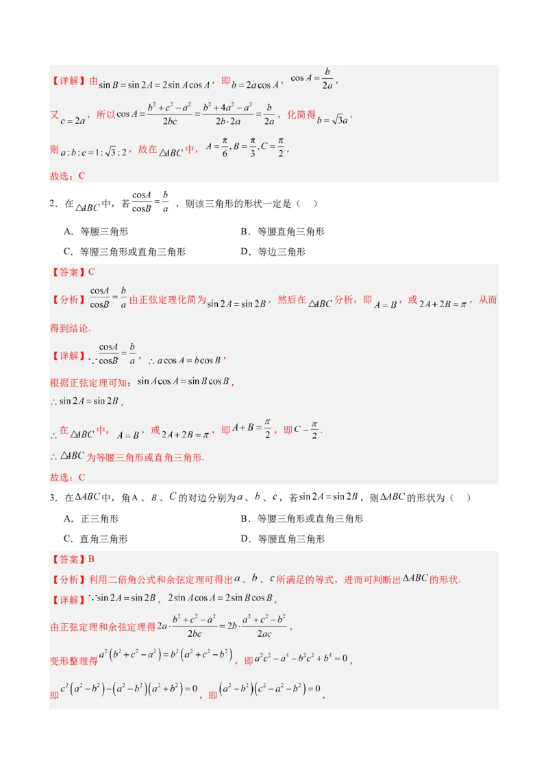 专题06解三角形及应用（3大易错点分析+解题模板+举一反三+易错题通关）-备战2024年高考数学考试易错题（新高考专用）（解析版）_2024年3月_02按日期_16号