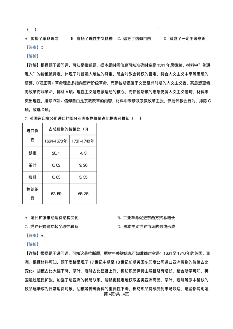 四川省广元市2024-2025学年高一下学期期末教学质量监测历史试题_2024-2025高一（7-7月题库）_2025年7月_250720四川省广元市2025年春季普通高中一年级期末教学质量监测
