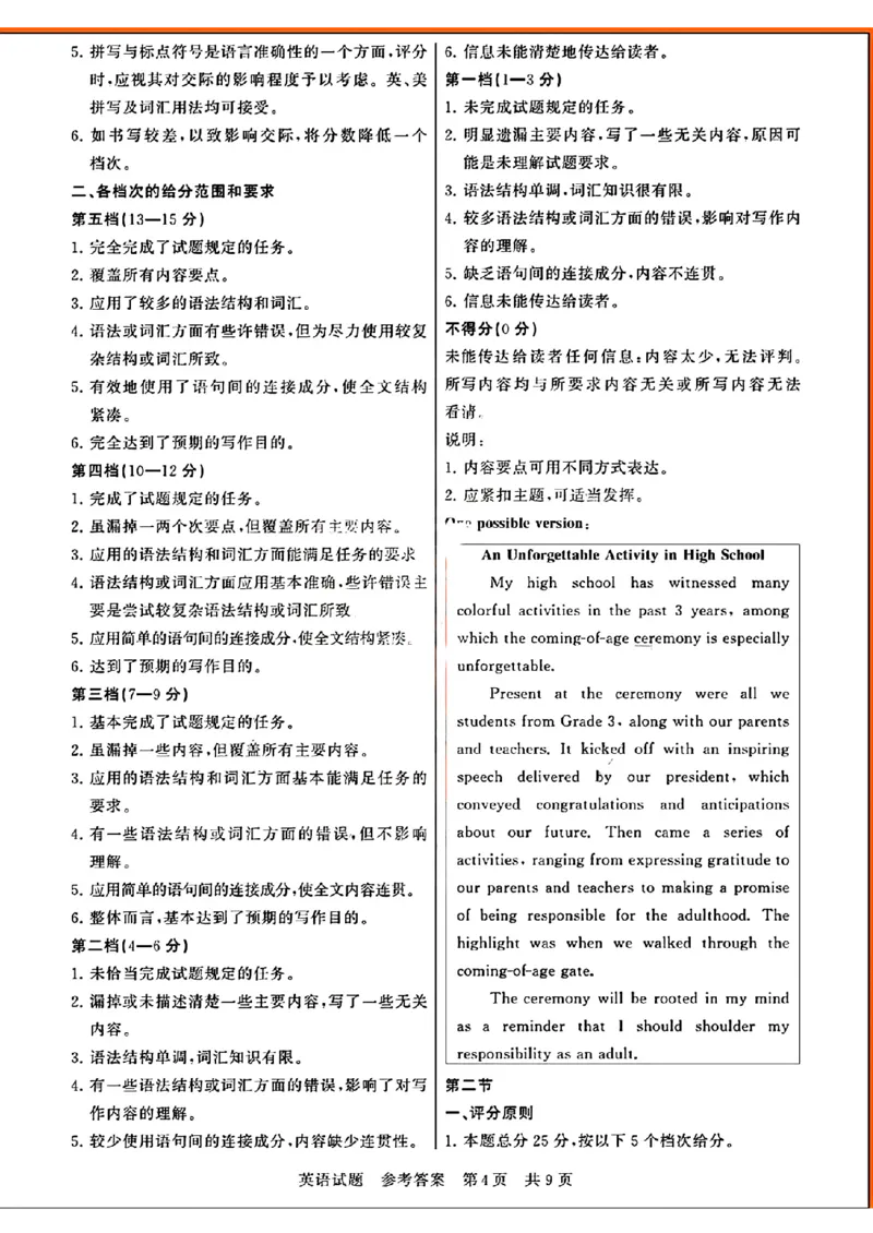 去手写_英语试题参考答案及多维细目表_2024年3月_02按日期_22号_2024届八省八校T8联考高三第二次学业质量评价_2024届八省八校T8联考高三第二次学业质量评价英语试题
