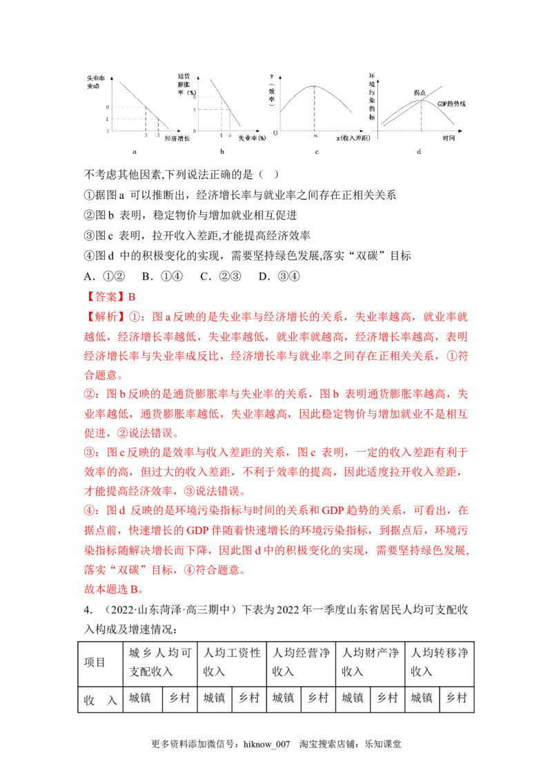 4.1我国的个人收入分配（解析版）_E015高中全科试卷_政治试题_必修2_2.同步练习_4.1+我国的个人收入分配-2022-2023学年高一政治课后培优分级练（统编版必修2）