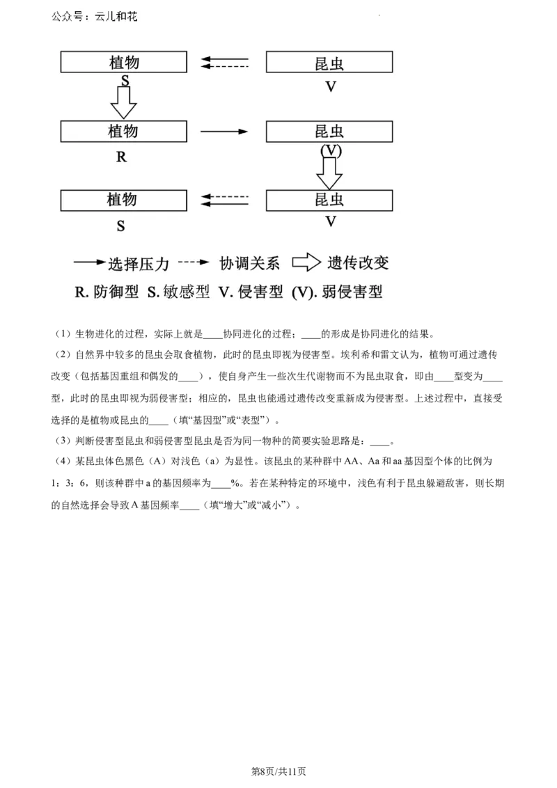 广西壮族自治区河池市2023-2024学年高一下学期7月期末生物试题_2024-2025高一（7-7月题库）_2024年7月试卷_0724广西河池市2023-2024学年高一下学期7月期末