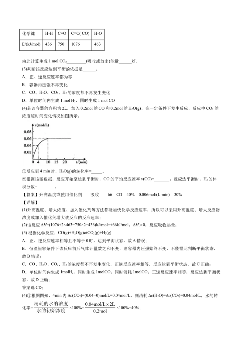 期中综合检测卷01综合检测-高一化学下学期期中专项复习（人教版2019必修第二册）（原卷版）_E015高中全科试卷_化学试题_必修2_2.新版人教版高中化学试卷必修二_6.期中专项复习