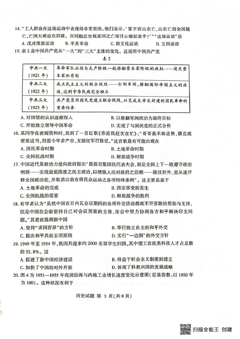 山东省临沂市2024-2025学年高一上学期1月期末考试历史(PDF版，含答案）_2024-2025高一（7-7月题库）_2025年03月试卷_0302山东省临沂市2024-2025学年高一上学期1月期末考试
