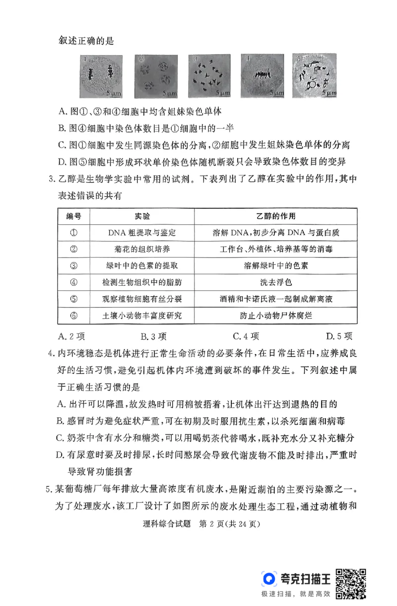 全国乙卷新课标版河南省湘豫名校联考2024届春季学期高三年级第四次模拟考试(5.15-5.16)理科综合能力测试试题+答案(1)_2024年5月_025月合集