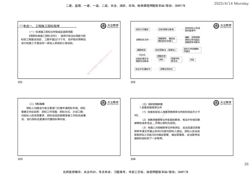 2025年监理《合同管理》冲刺（一页四个）_监理工程师_2025监理工程师_2025年监理工程师SVIP_2025年监理合同管理SVIP_04-冲刺串讲✿考点强化✿小灶集训