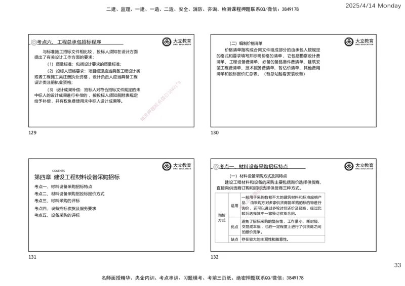 2025年监理《合同管理》冲刺（一页四个）_监理工程师_2025监理工程师_2025年监理工程师SVIP_2025年监理合同管理SVIP_04-冲刺串讲✿考点强化✿小灶集训