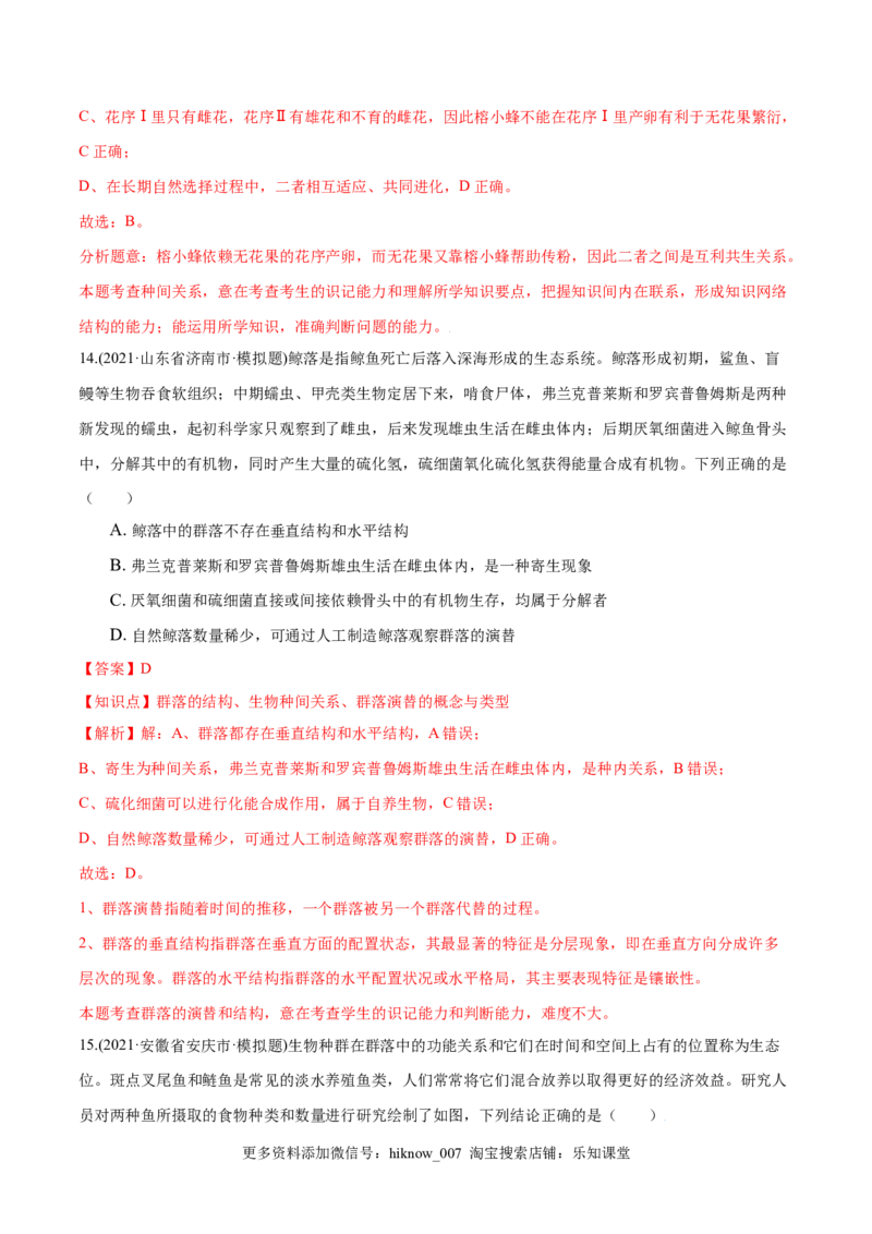 第02章群落及其演替（A卷&middot;夯实基础）高二生物同步单元AB卷（人教版2019选择性必修2）（解析版）_E015高中全科试卷_生物试题_选修2_1.单元测试_1、单元测试
