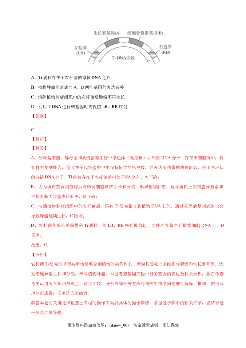 3.3基因工程的应用-2022-2023学年高二生物课后培优分级练（人教版2019选择性必修3）（解析版）_E015高中全科试卷_生物试题_选修3_2.同步练习_1.课后培优练2023