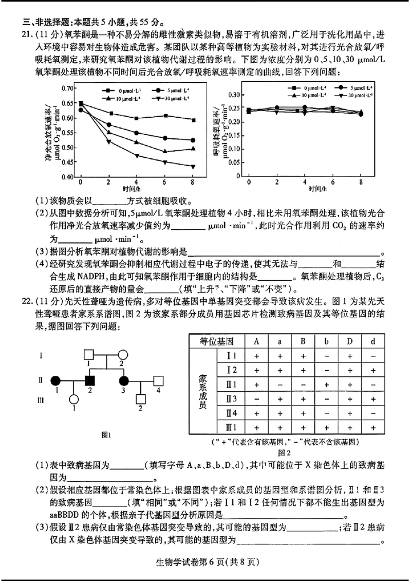 三省三校三模-生物(1)_2024年5月_025月合集_2024届东北三省三校高三下学期第三次联合模拟考试