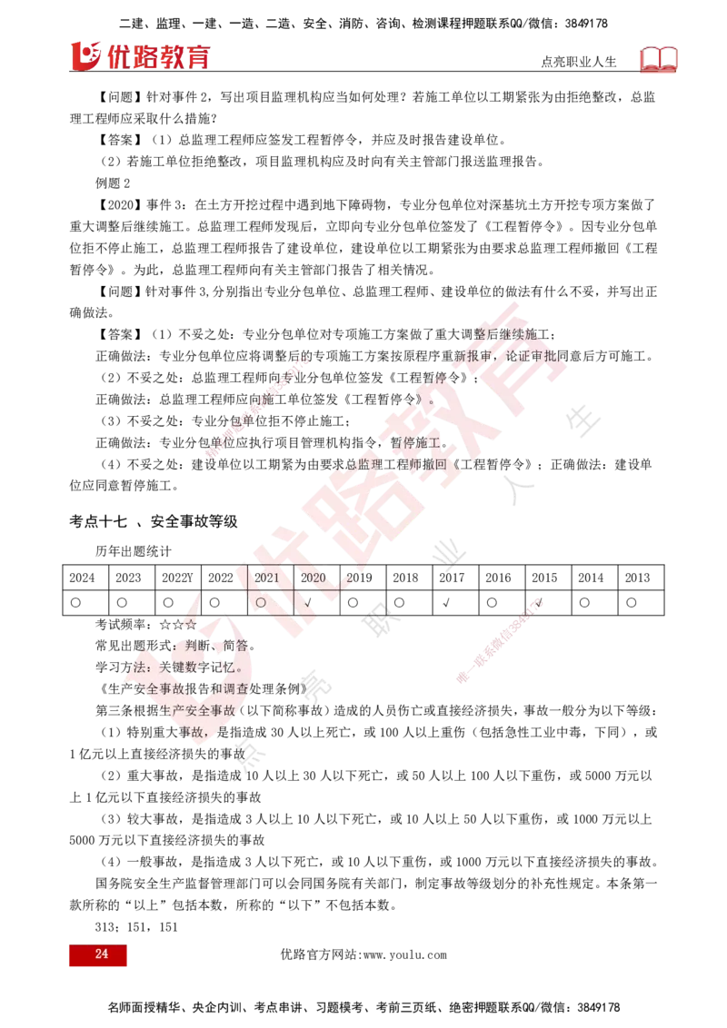 2025年监理《案例土建》冲刺（打印版）_监理工程师_2025监理工程师_2025年监理工程师SVIP_2025年监理土建案例SVIP_04-冲刺串讲✿考点强化✿小灶集训_讲义