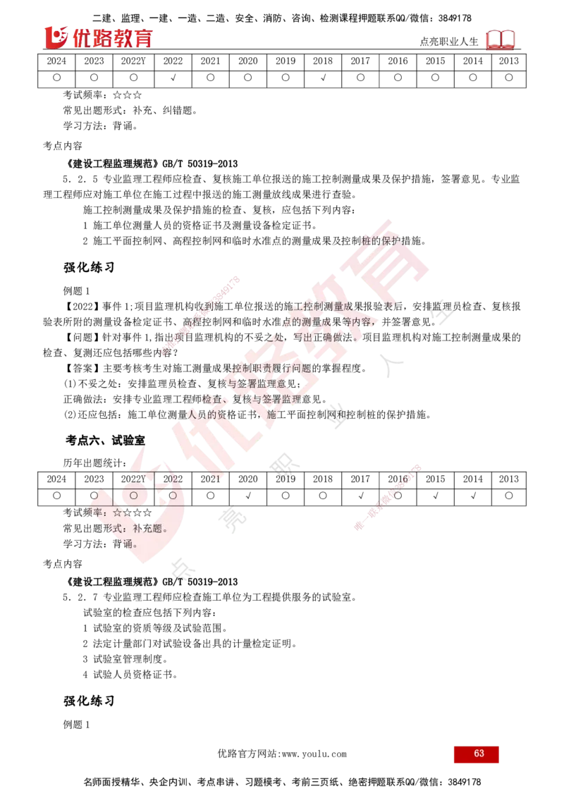 2025年监理《案例（土木）》冲刺密训（1-5章）打印版_监理工程师_2025监理工程师_2025年监理工程师SVIP_2025年监理土建案例SVIP_04-冲刺串讲✿考点强化✿小灶集训_讲义